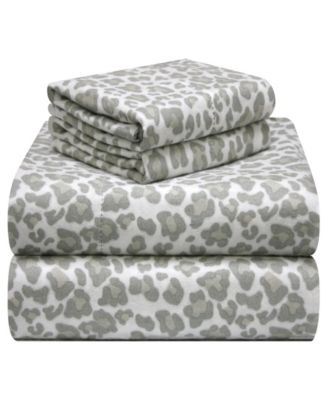 Whimsical Printed Flannel Sheet Set, Twin XL