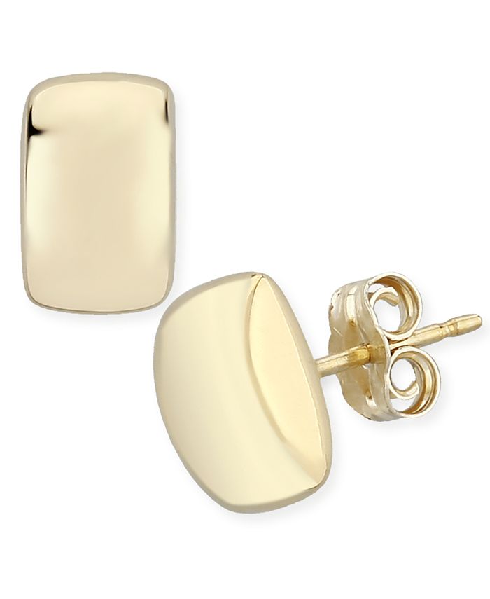Macy's - Modern Rectangle Stud Earrings Set in 14k Yellow Gold
