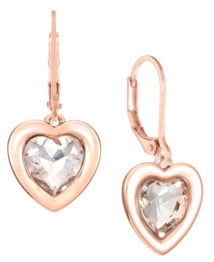 image of Trifari Heart Drop Earrings