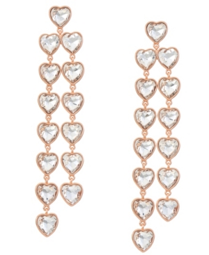 image of Trifari Heart Chandelier Earrings