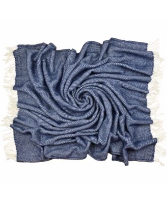 Highland Tweed Herringbone Pure Wool Oversized Throw, 59" x 72"