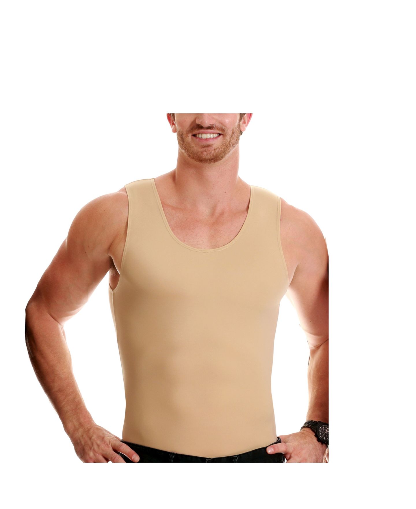 Мужской топ Instaslim Insta Slim Compression Muscle Tank Top, цвет: Рыжевато-коричневый — фото 3