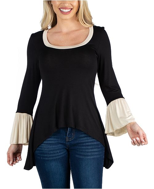 high low bell sleeve