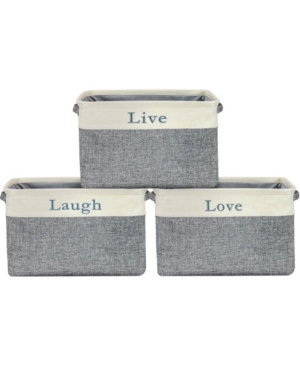 Sorbus Twill Storage Basket Set of 3