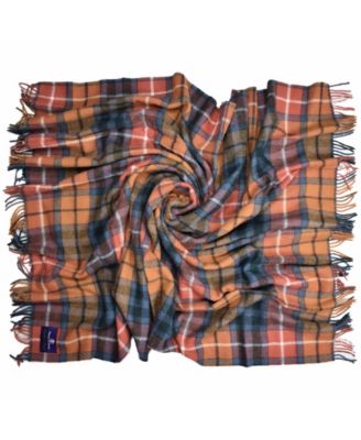 Highland Tartan Tweed Pure 100% Wool Throw, 72" x 59"