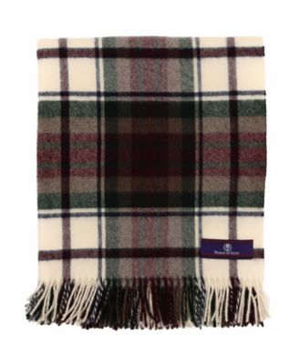 Highland Tartan Tweed Merino Wool Throw, 55" x 72"