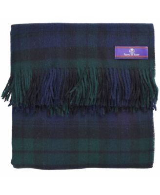 Highland Tartan Tweed Merino Wool Throw, 55" x 72"