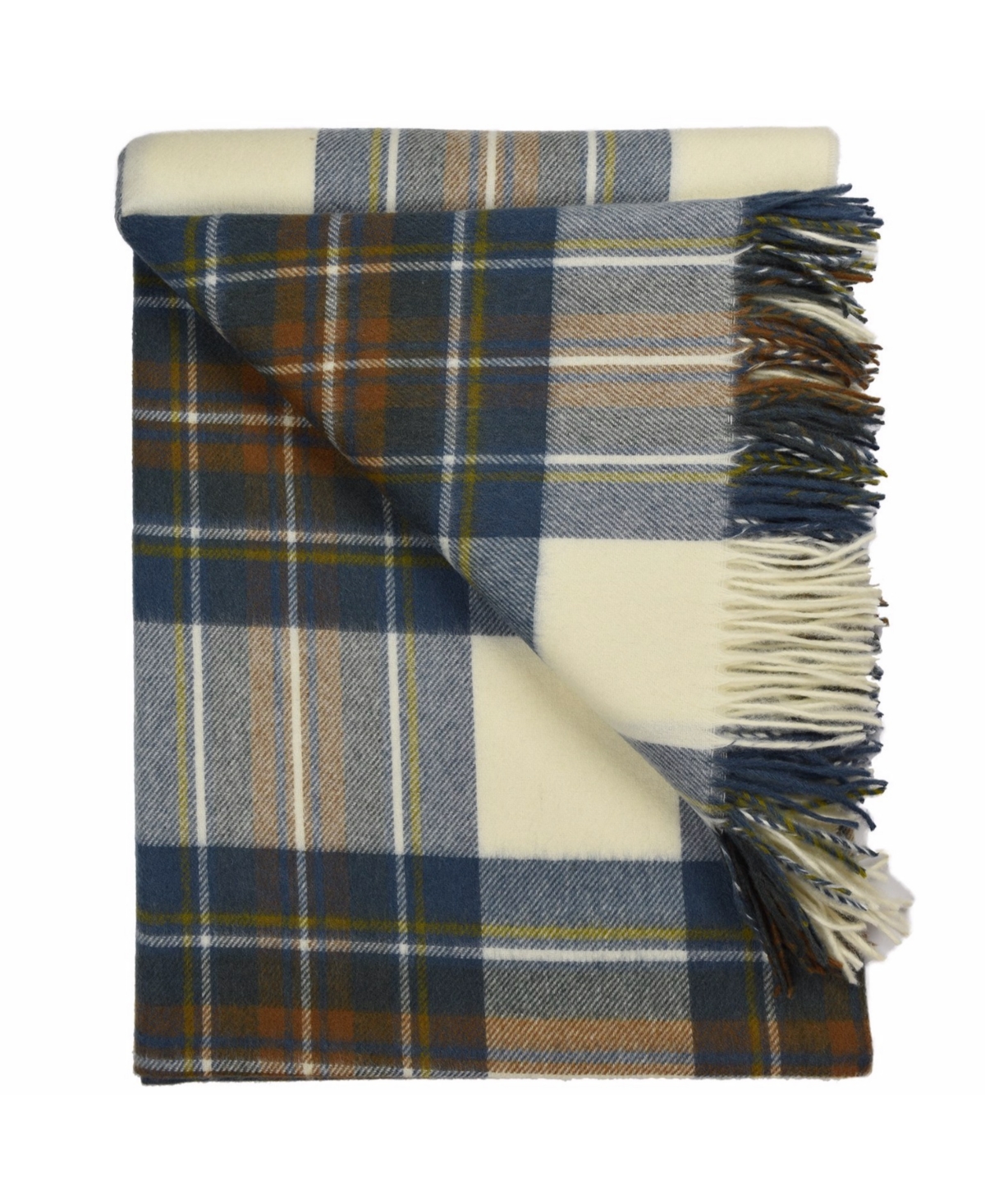Prince of Scots Highland Tartan Tweed Merino Wool Throw, 55
