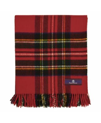 Highland Tartan Tweed Merino Wool Throw, 55" x 72"