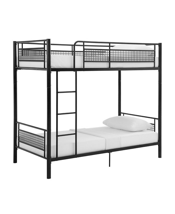 Walker Edison Twin Metal Mesh Frame Bunk Bed Macy's
