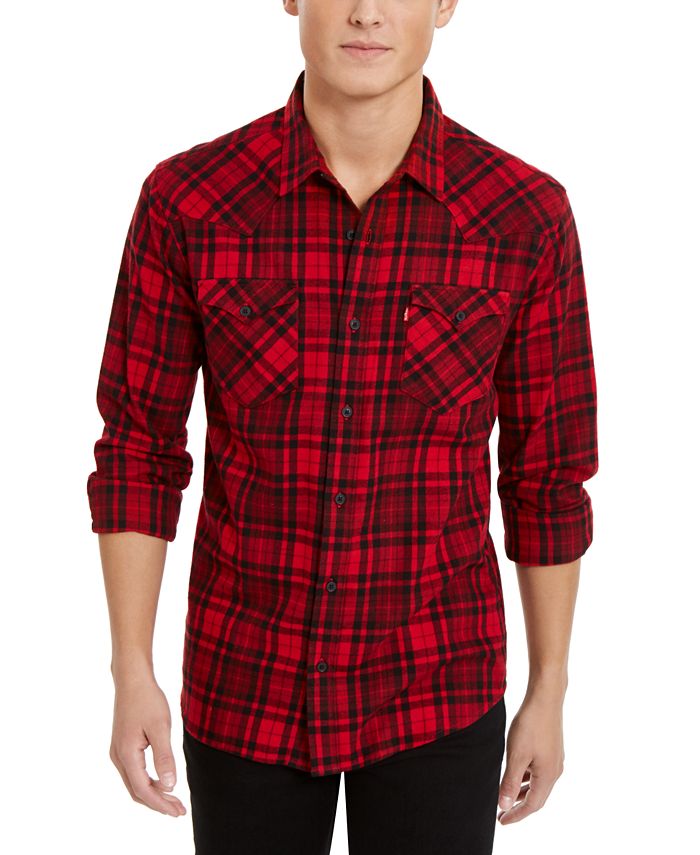 Levi's Men's Plaid Flannel Shirt - Macy's
