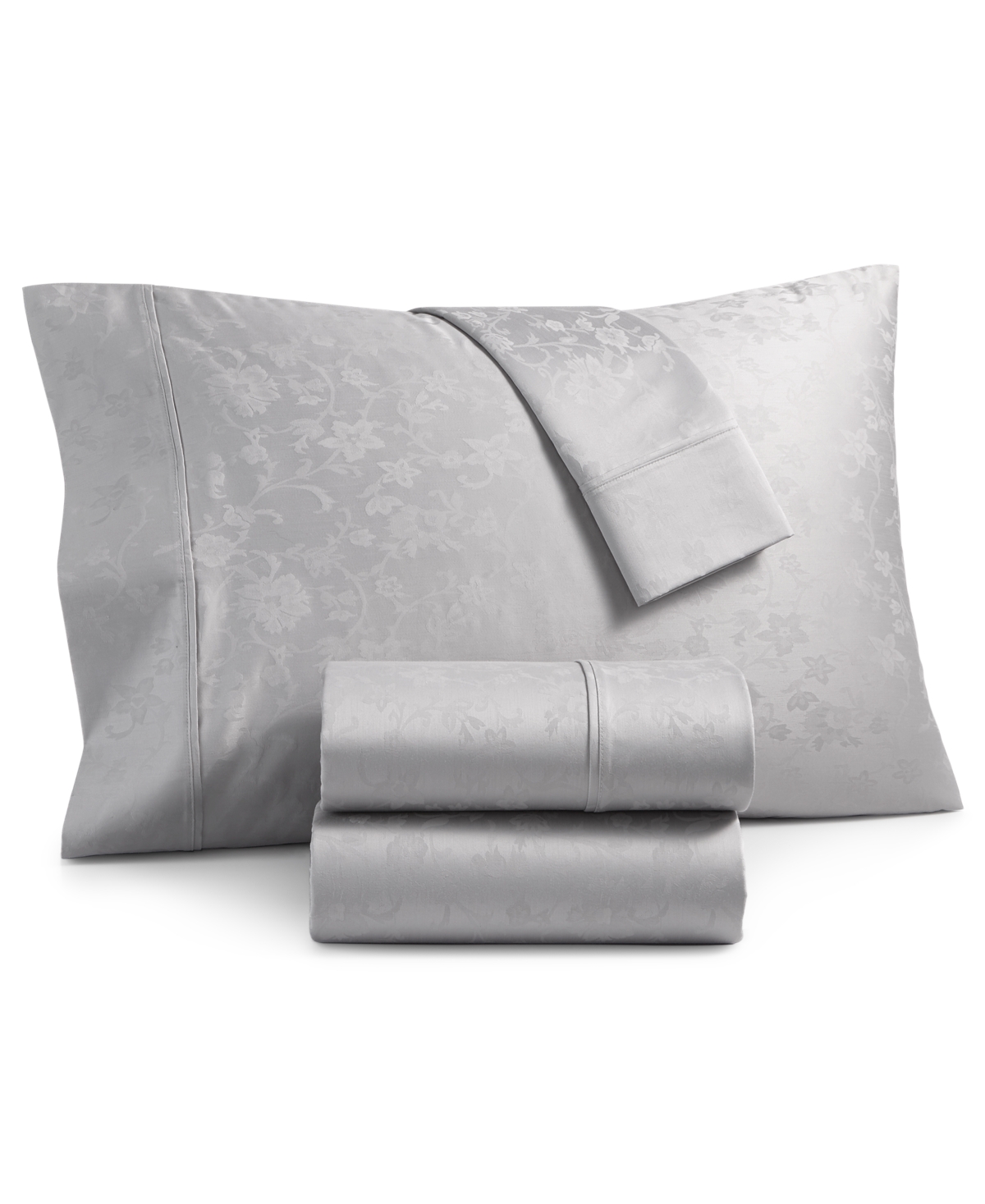 Closeout! Aq Textiles Bergen House Floral Vine 1000 Thread Count Pocket 100% Certified Egyptian Cotton 4-Pc. Sheet Set, - D