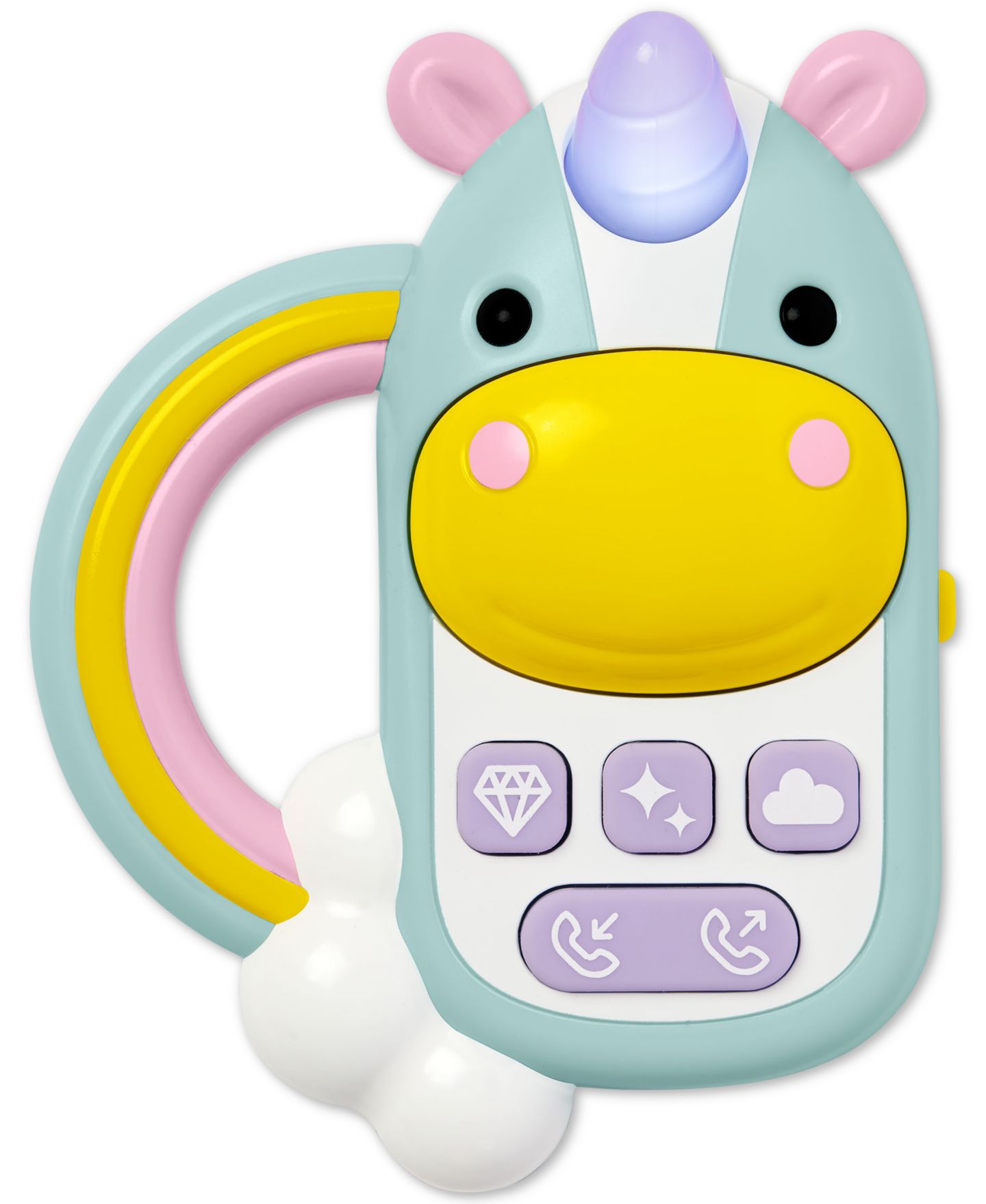 Детская игрушка Skip Hop Zoo Unicorn Light-Up Musical Phone, 1-Piece, Ages 6m+ — фото 1