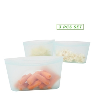 Mind Reader 3 Pack Reusable Silicone Food Storage Bag Leakproof