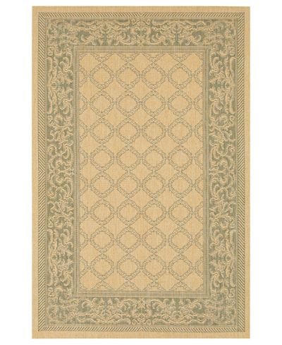 Closeout Couristan Area Rug Indoor Outdoor Recife 1016 5016 Garden Lattice Natural Green 5 10 X 9 2 Rugs Rugs Macy S