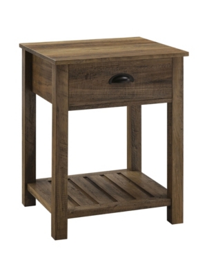 Walker Edison Country Single Drawer Side Table