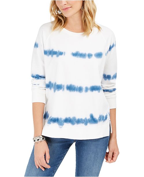Style Co Tie Dyed Sweatshirt Created For Macy S Reviews Tops