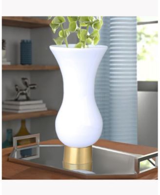 S-Shaped Glass Vase with Gold Tone Base