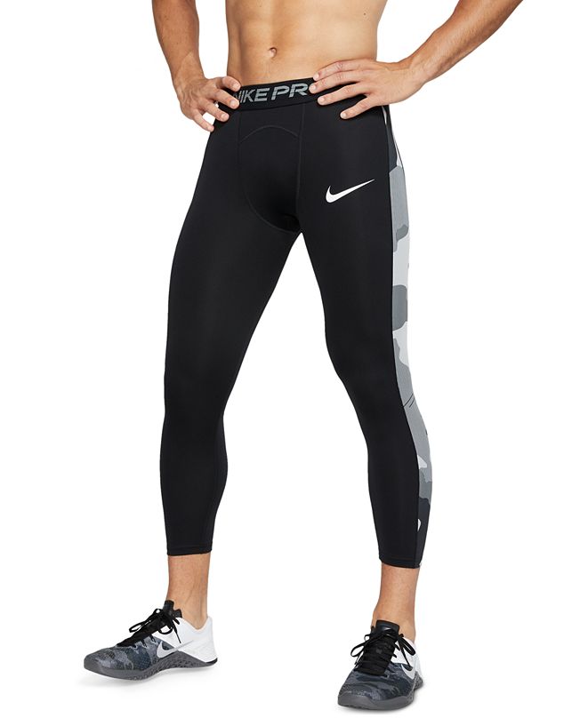 Nike Men's Pro Camo-Stripe Cropped Training Leggings & Reviews - All ...