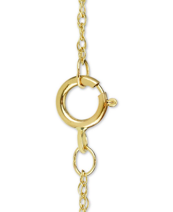 Macy's - Cultured Baroque Freshwater Pearl (12mm) & Diamond (1/20 ct. t.w.) 18" Pendant Necklace in 14k Gold