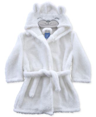 Max & Olivia - Baby & Toddler Boys & Girls Hooded Plush Polar Bear Robe