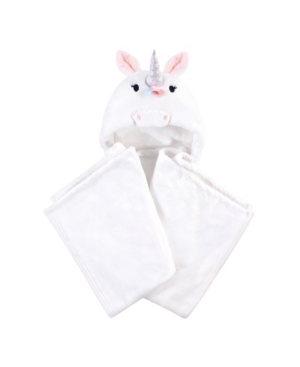 Hudson Baby Plush Hooded Blanket Rainbow Unicorn