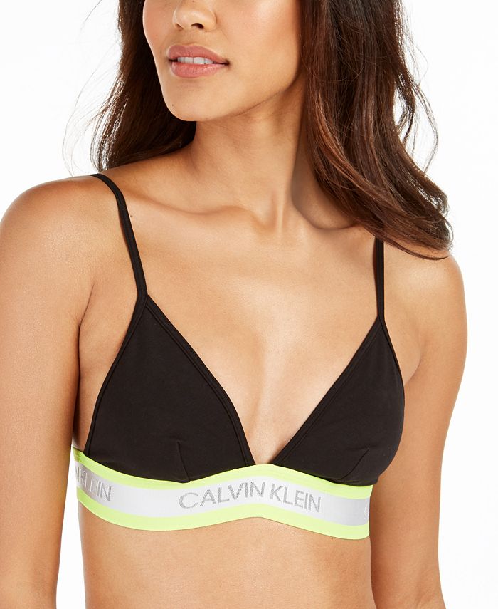 Calvin Klein Unlined Bralette Bra - Lime Green