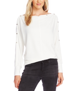 VINCE CAMUTO BOAT-NECK HARDWARE TOP