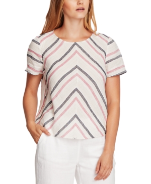 VINCE CAMUTO LINEN STRIPED TOP