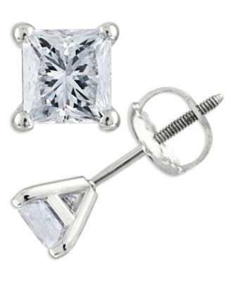 diamond earrings 1 carat princess cut