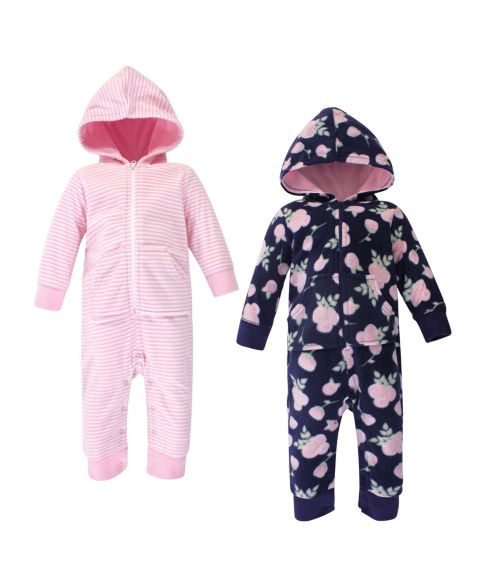 Комбинезон Hudson Baby Fleece Jumpsuits, Coveralls, and Playsuits для девочек-малышей, цвет: Синий