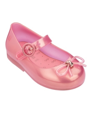 Mini Melissa Girls' Sweet Love Flats - Walker, Toddler In Pnk
