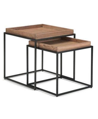 Simpli Home - Carter 2Pc Nesting Table, Quick Ship