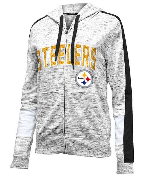 5th Ocean Women S Pittsburgh Steelers Space Dye Full Zip