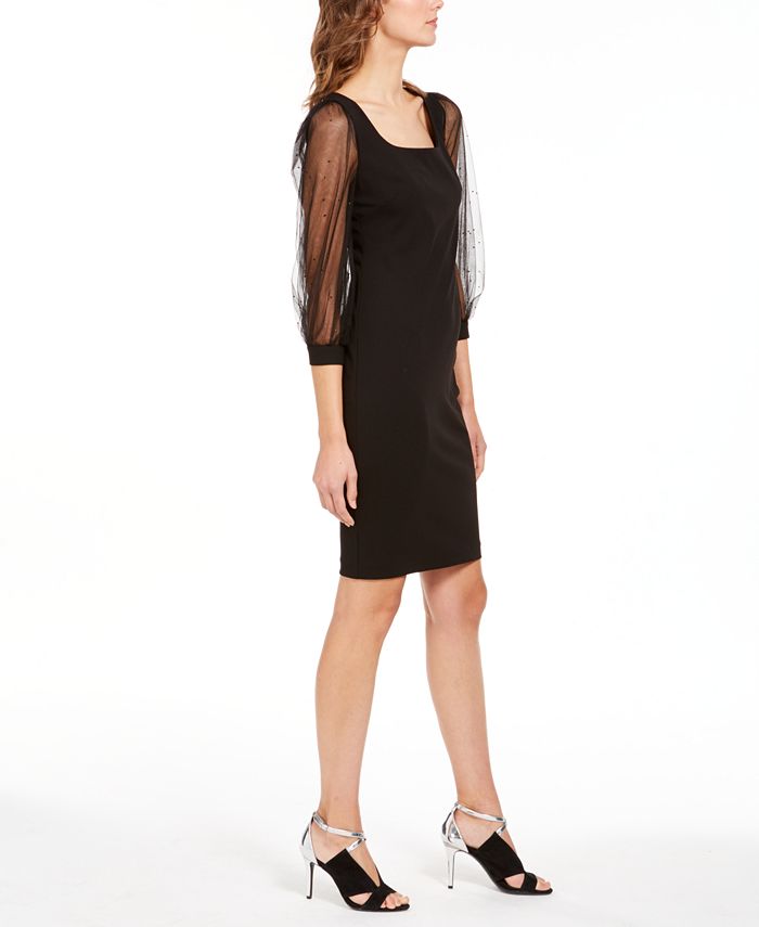 Calvin Klein Illusion Sleeve Dress Petite Illusion Calvin Klein Embroidered  Sheath Dress Cheap Calvin