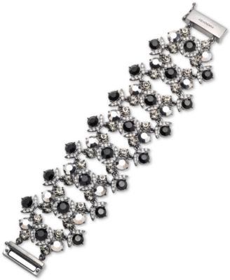 Givenchy - Hematite-Tone Crystal & Stone Statement Bracelet