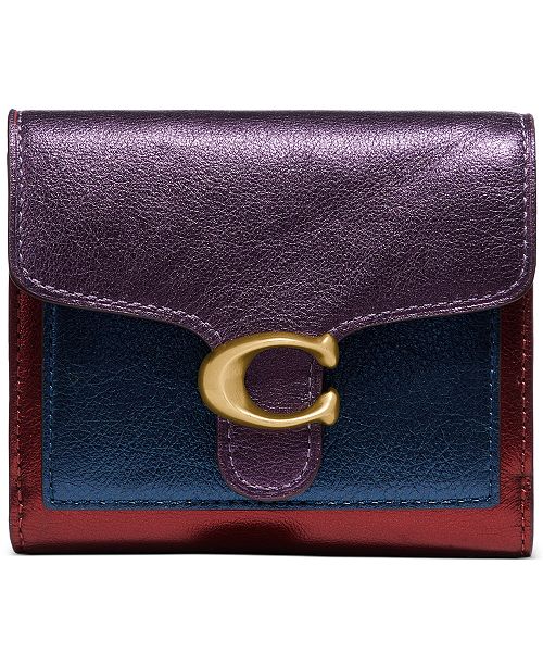 COACH Metallic Colorblock Leather Tabby Small Wallet & Reviews ...