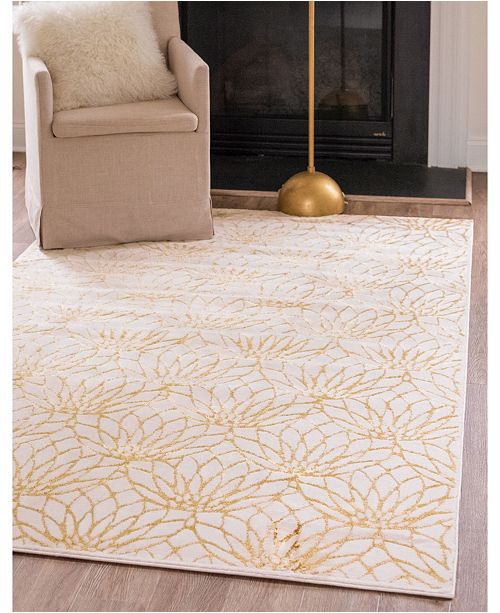 Marilyn Monroe Glam Mmg003 White Gold 8 X 10 Area Rug Reviews Furniture Macy S