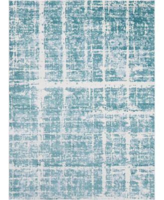 Lexington Avenue Uptown Jzu003 Turquoise 9' x 12' Area Rug
