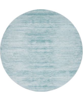 Madison Avenue Uptown Jzu001 Turquoise 8' x 8' Round Rug