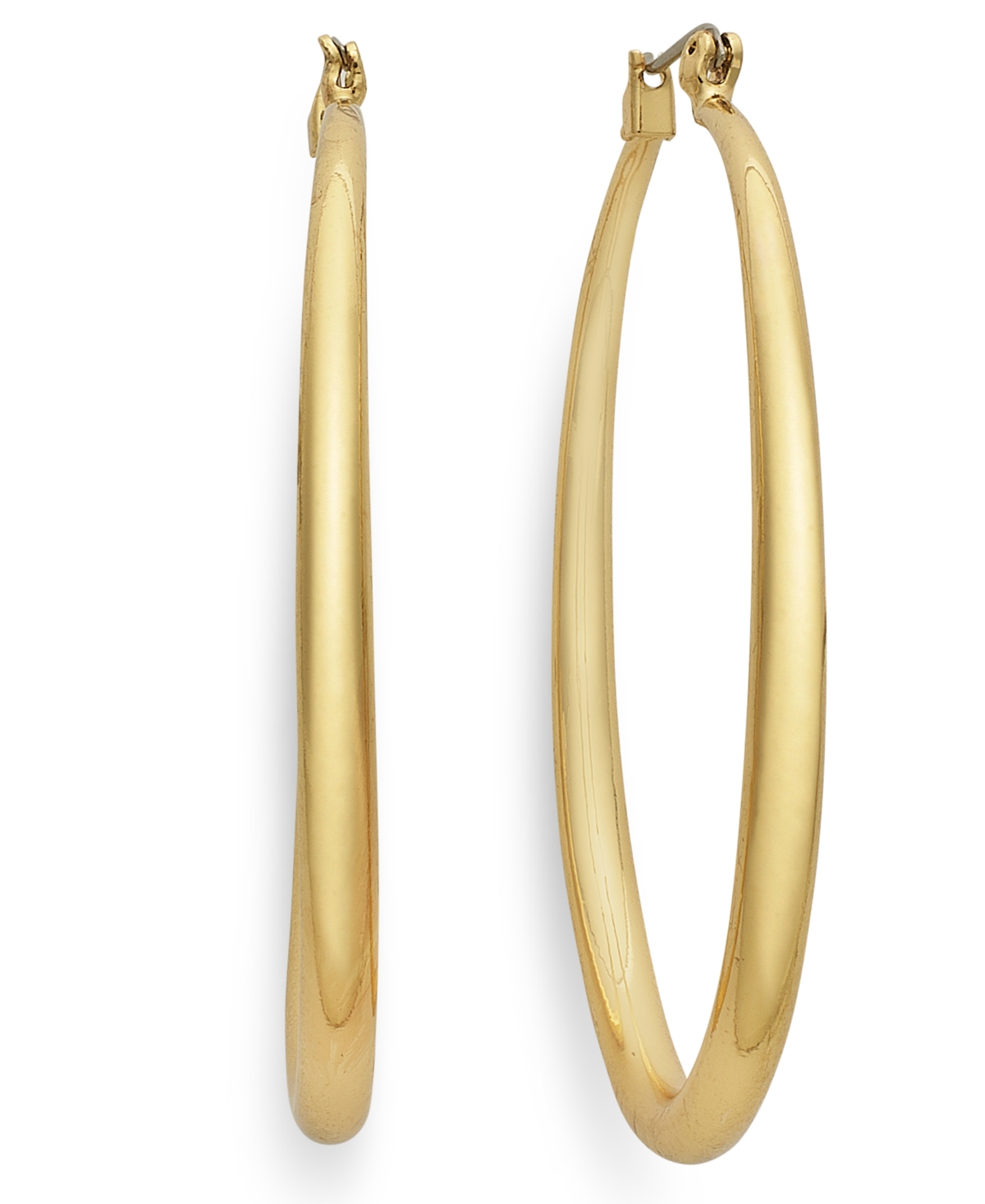 Large 2" Gold-Tone Hoop Earrings - Gold