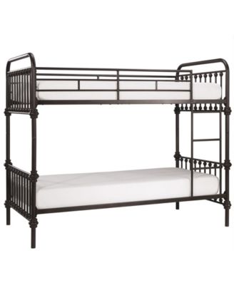 Calvados Antique Metal Bunk Bed, Twin