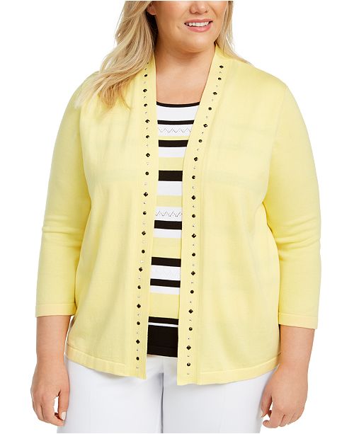 Alfred Dunner Plus Size Layered Look Sweater Reviews Macy S