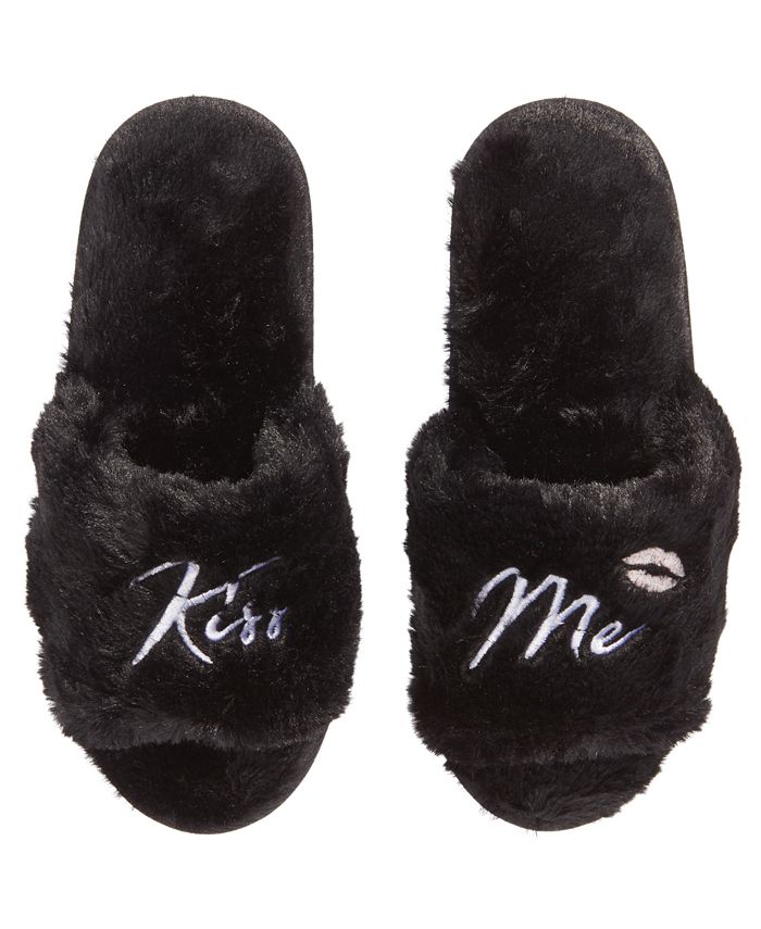 Jenni Women's Faux-Fur Kiss Me Slippers, Created for Macy's - Macy's