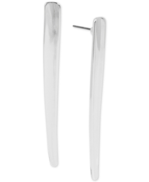image of Robert Lee Morris Soho Silver-Tone Sculptural Stick Linear Drop Earrings