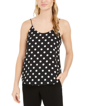 image of Bar Iii Dot-Print Scoop-Neck Camisole, Created for Macy-s