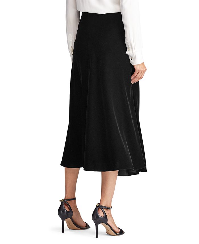 Lauren Ralph Lauren Velvet Midi Skirt - Macy's