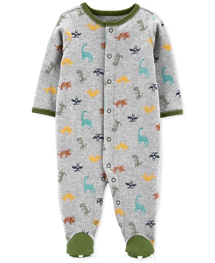 Carter's Baby Boys Dinosaur-Print Cotton Footed Coverall - Macy's