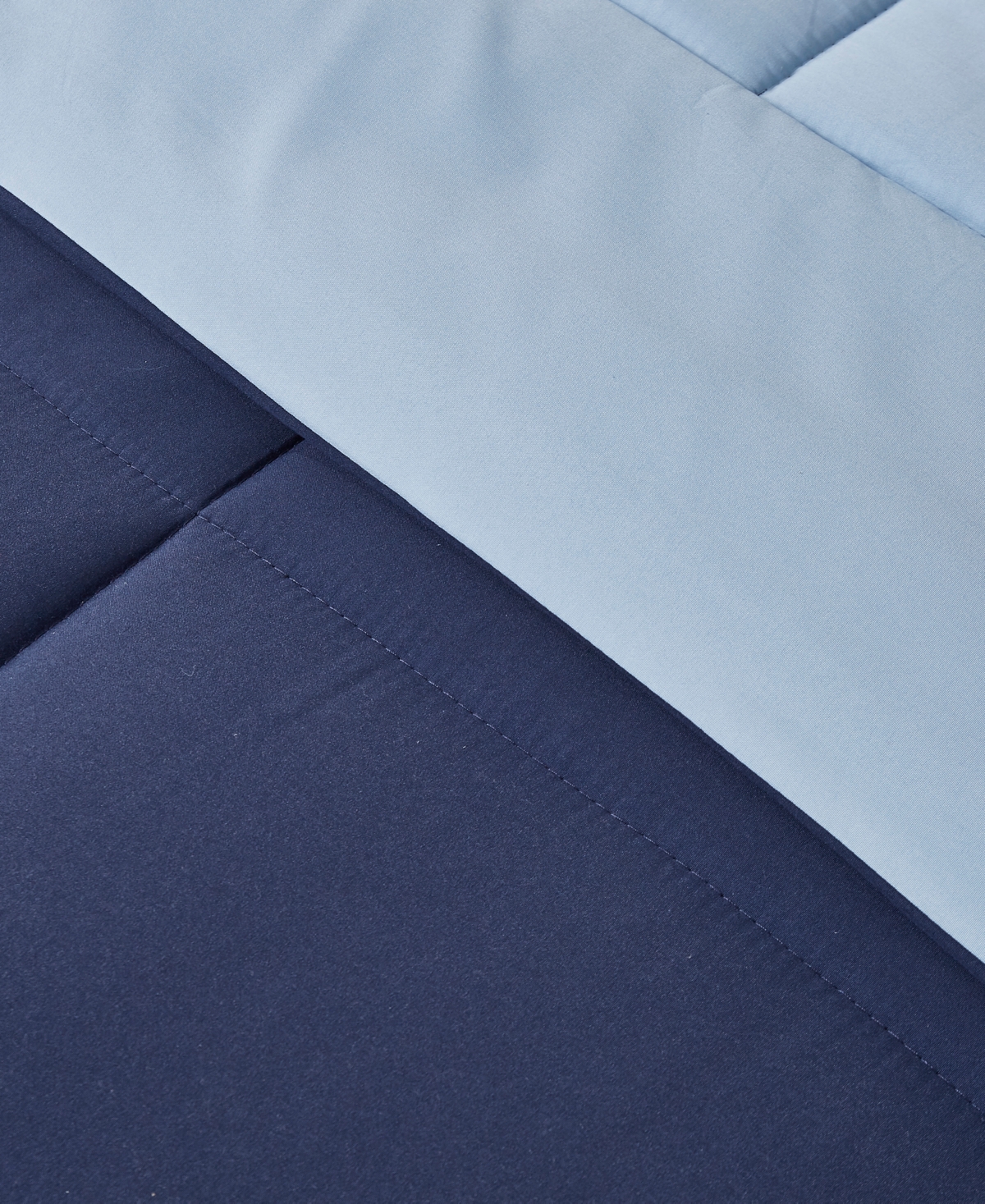 Royal Luxe Reversible Down Alternative Comforter, Full/queen, Exclusively At Macy's In Navy,light Blue