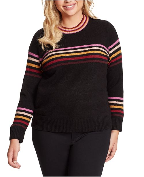 Jessica Simpson Plus Size Rai Stripe Sweater Reviews Trendy
